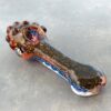 6" Fancy Fumed Inside-Out Latticino Glass Hand Pipes