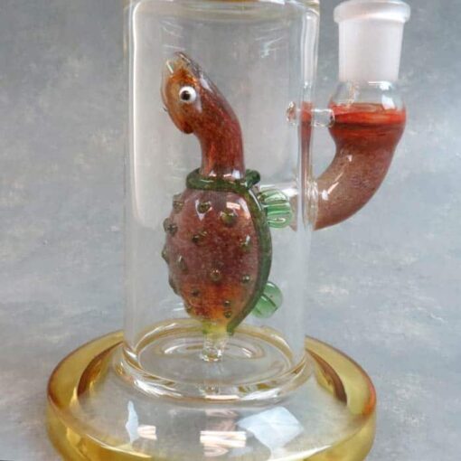 12" Turtle Perc Glass Water Pipe w/Bulge and Fancy Bowl