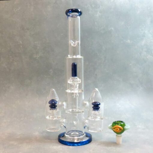 16" Blast-Off Triple UFO/Dome Perc Recycler Glass Water Pipe w/Fancy Bowl and Ice Catch