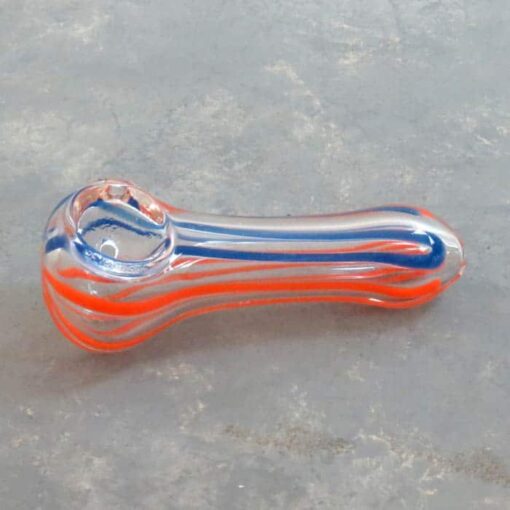 3.5" Two Tone Glass Spoon Style Hand Pipes