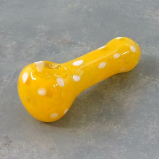 4" Spoon Style Glass Hand Pipes w/Spots