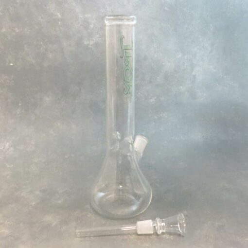 12" Troy Glass Clear Glass Water Pipe w/Ice Catch and Downstem