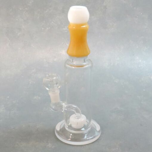 10" Two Tone Glass Water Pipe w/Disc Perc and Opaque Mouthpiece