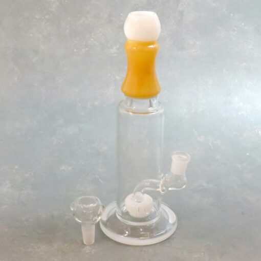 10" Two Tone Glass Water Pipe w/Disc Perc and Opaque Mouthpiece