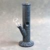 8" Grid Design Thin Glass Water Pipe w/Ice Catch, Downstem and Window