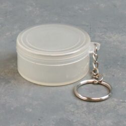 2" Round Plastic Keychain Containers
