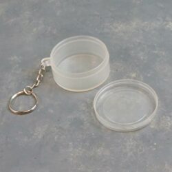2" Round Plastic Keychain Containers