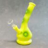 8" Opaque Glass Water Pipe w/Bent Mouthpiece & Goat Willow Fruits
