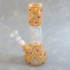 8.5" Dome Perc Glass Water Pipe w/Puffy Gold Design