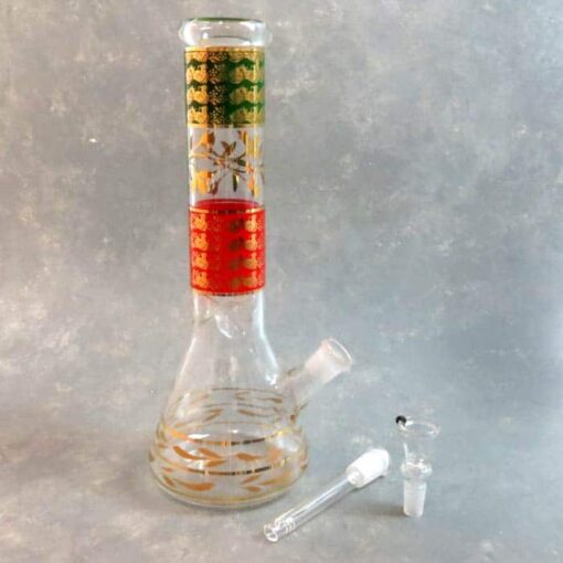 12" Golden Regal Pheasant Earlmeyer Style Glass Water Pipe w/Diffused Downstem & Ice Catch