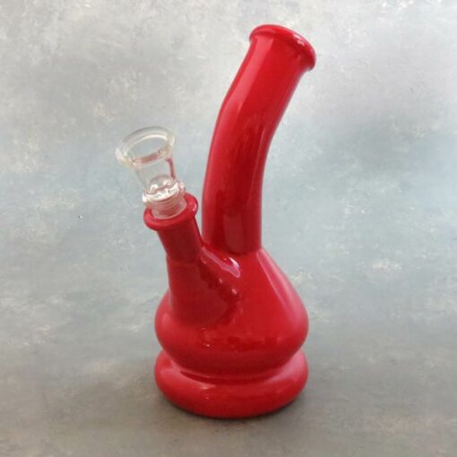 6.5" Painted Glass Water Pipe w/Bent Mouthpiece