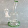 7" Inline Perc Cylindrical Glass Water Pipe w/Dome & Nail