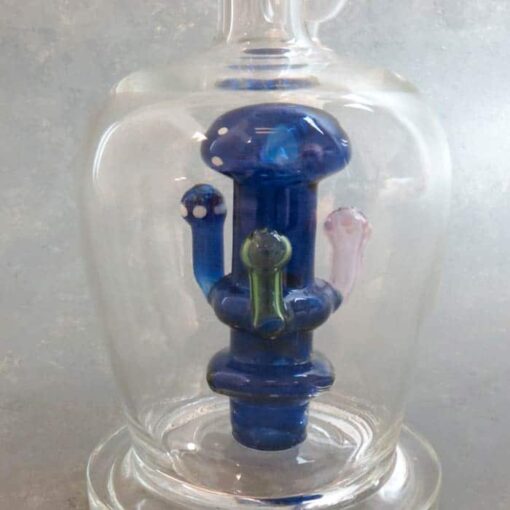 10" Bell-Style Mushroom Perc Glass Water Pipe w/Narrow Mouthpiece