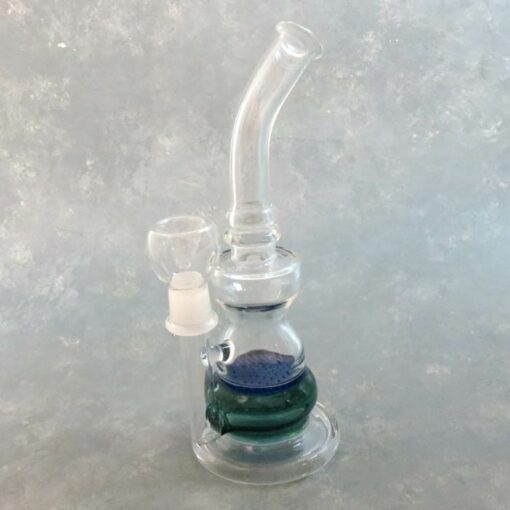 10" 2-Tone Honeycomb Perc Glass Water Pipe w/Male Joint