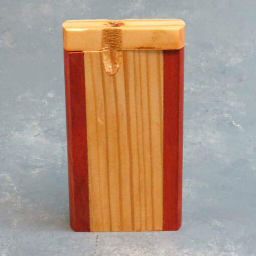 4.25" Two Tone Wooden Dugouts w/ 3" Metal Cigarette One-Hitter