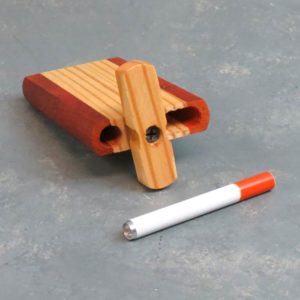 4.25" Two Tone Wooden Dugouts w/ 3" Metal Cigarette One-Hitter