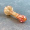 4" Fumed Inside Out Deep Color Twist Glass Hand Pipes w/Globular Mouthpiece
