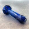 5" Smooth Spoon Style Glass Hand Pipe w/Color Streak & Carb