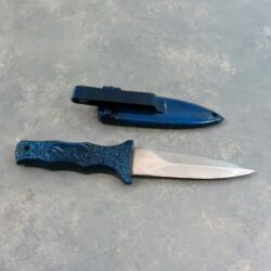 2.5" All-Metal Boot Knife w/Metal Sheath and Belt Clip