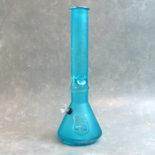 16" Beaker Style "Highway 420" Chromametallic Soft Glass Water Pipe w/Ice Catch & Slide