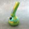 8" Round Based "Hoof" Chromametallic Soft Glass Water Pipe w/Slide