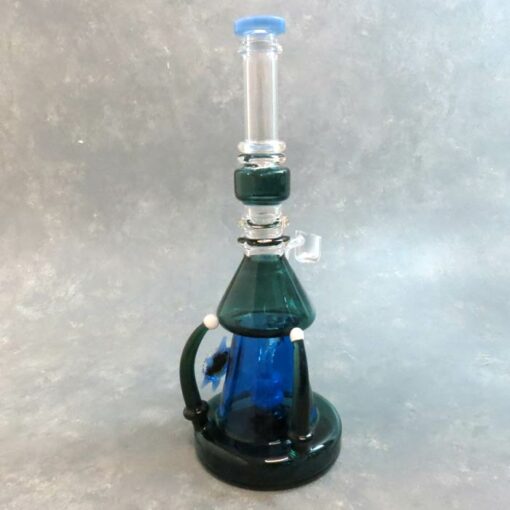 12" 'Eye Star' Multi-Featured Glass Water Pipe w/Narrow Mouthpiece and Bucket