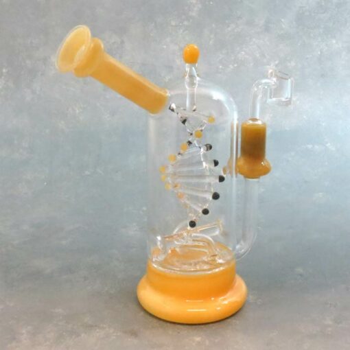 9" High Med Double Helix Spinner Glass Water Pipe w/Inline Perc & Bucket