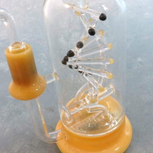 9" High Med Double Helix Spinner Glass Water Pipe w/Inline Perc & Bucket