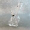 10" Lightly Frosted Skull Shaped Soft Glass Water Pipe w/Graphic