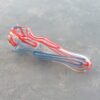 4.25" Inside-Out Color Lines Glass Hand Pipes w/Carb