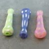 3.5" Pastel Light-Spotted Opaque Glass Chillums w/Tapered Shape