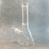 12" Clear Beaker-Style Water Pipe w/Ice Catch & Diffused Downstem