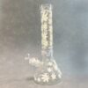 14" Glow-in-the-Dark Leaves Beaker-Style Water Pipe w/Ice Catch & Diffused Downstem