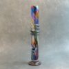 16" Straight Tube Chromametallic Twist Soft Glass Water Pipe w/ Coil Wrap