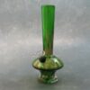 9" Contoured Vase Style Glitter Streak Soft Glass Water Pipe