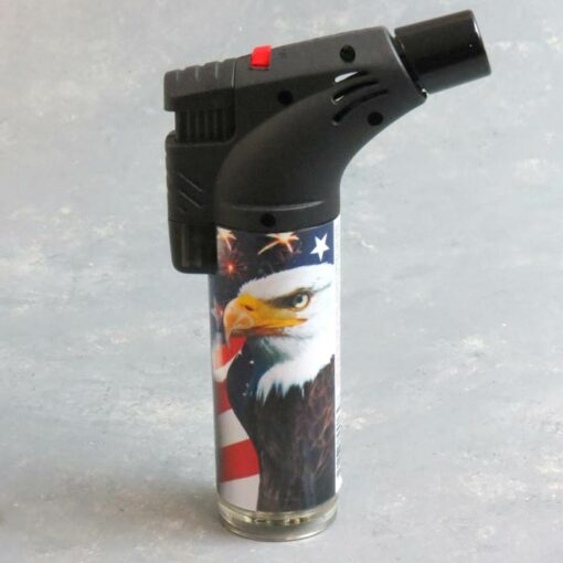 5" Angled American Eagle Techno Torch Refillable/Adjustable/Lockable Single Torch Lighters