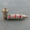 2.75" Sequence/Rhinestone Metal Hand Pipes w/Cap