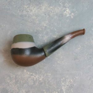 4" Silicone Sherlock Hand Pipes w/Metal Bowl