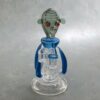 8" Highmed Glass 'Abstract Bugman' Glass Water Pipe w/Puck Perc