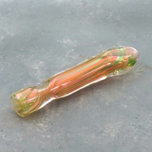 3.5" Fumed Inside-Out Color Twist Glass Chillums w/Tapered Mouthpiece