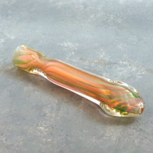 3.5" Fumed Inside-Out Color Twist Glass Chillums w/Tapered Mouthpiece