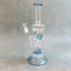 14" Tree Perc to Dual Recycler Glass Water Pipe w/Heavy Base & Narrow Mouthpiece