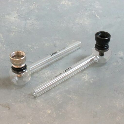 4.5" 2-in-1 Tar-Catching Dry Herb Glass Hand Pipes w/Screen