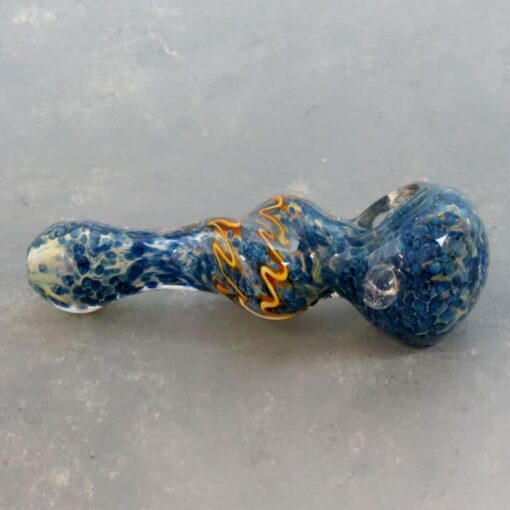 5" Inside-Out Stretched & Twisted Glass Hand Pipes w/Bump