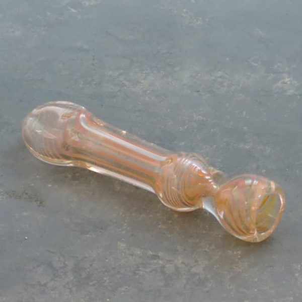 3.5" Fumed Color Twist Glass Chillums w/Bulge and Tapered Mouthpiece