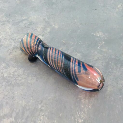 3.25" Fumed Twisted Dichro Glass Chillums w/Bump