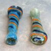 3.25" Inside-Out Rasta and Dichro Glass Chillums w/Tapered Mouthpiece