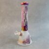 12.5" Frosted Mandala Design Beaker-Style Glass Water Pipe w/Ice Catch & Diffused Downstem