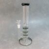 11" Triple Honeycomb Perc Narrow Straight-Tube Glass Water Pipe w/Ice Catch & Heavy Base