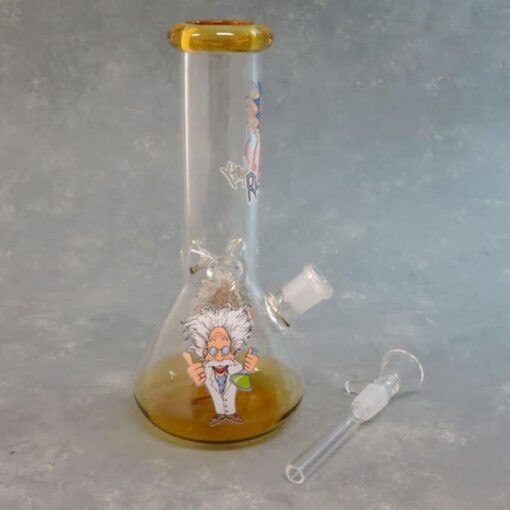8" Rick & Morty 'Professor' Beaker-Style Glass Water Pipe w/Ice Catch